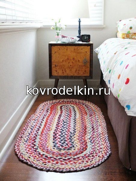 Плетеные коврики из косичек своими руками