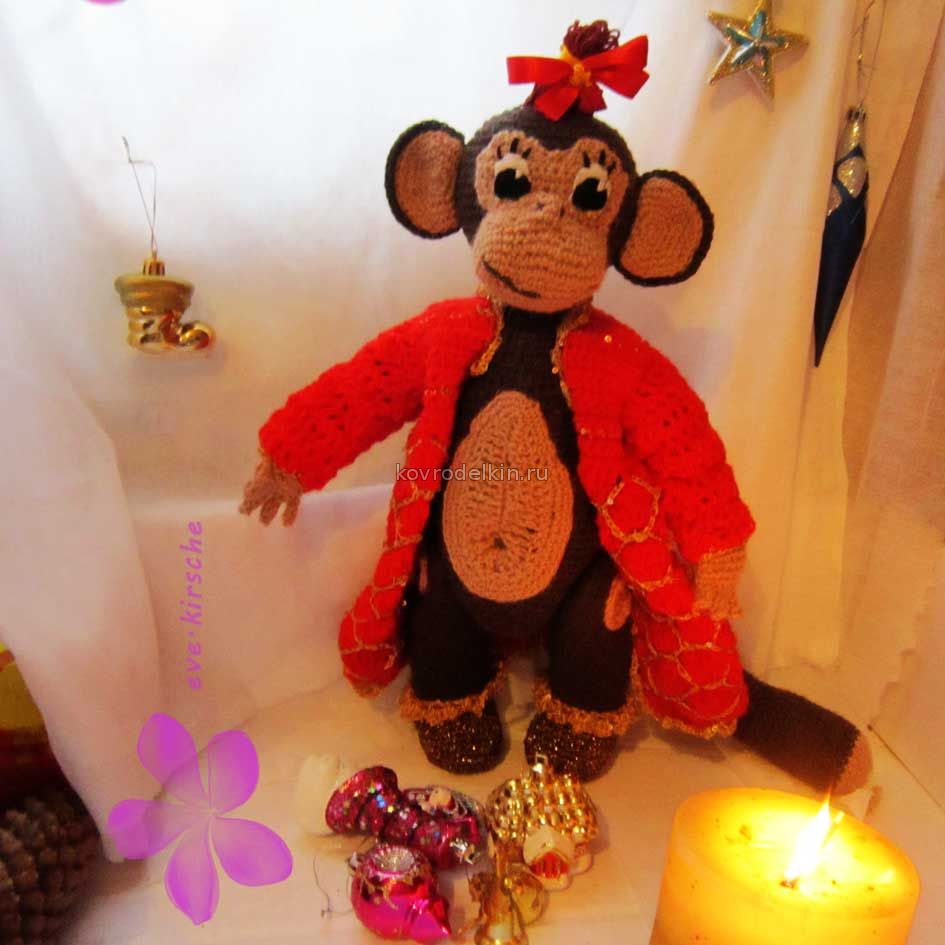 обезьянка крючком, обезьянка амигуруми, амигуруми обезьянка, обезьянка 2016, обезьянка Шалита
