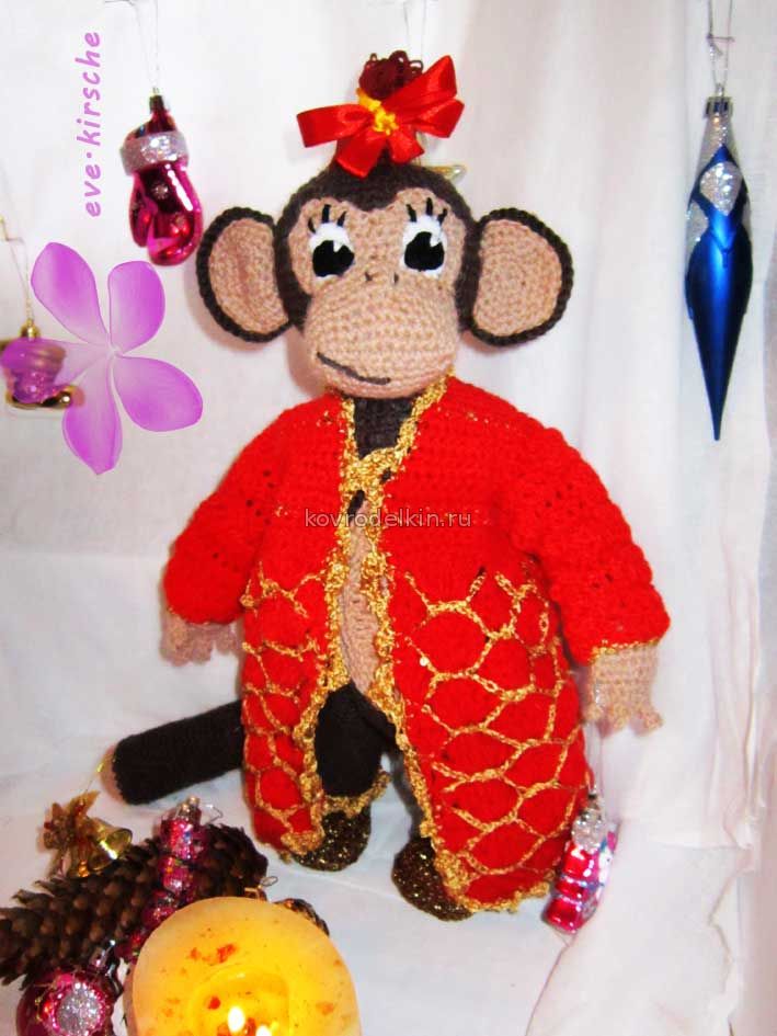 обезьянка крючком, обезьянка амигуруми, амигуруми обезьянка, обезьянка 2016, обезьянка Шалита