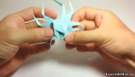паук оригами, паук схема оригами, паук из бумаги