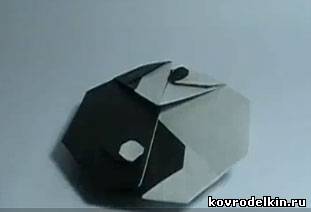 символ инь-янь оригами, инь-янь схема оригами, инь-янь из бумаги