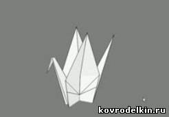 журавлик оригами, журавлик схема оригами, журавлик из бумаги