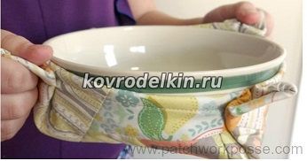 тарелки из ткани для микроволновки, текстильные тарелки своими руками